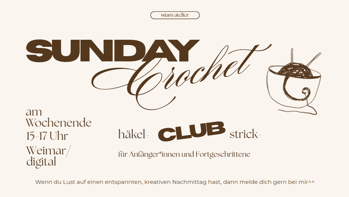 Sunday Crochet Club – häkel · CLUB · strick